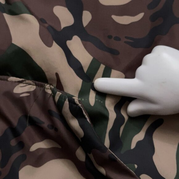 Bathing Ape Bape Aape Jacket Mens M Puffer Down Feather Reversible Camo Red - Picture 5 of 10